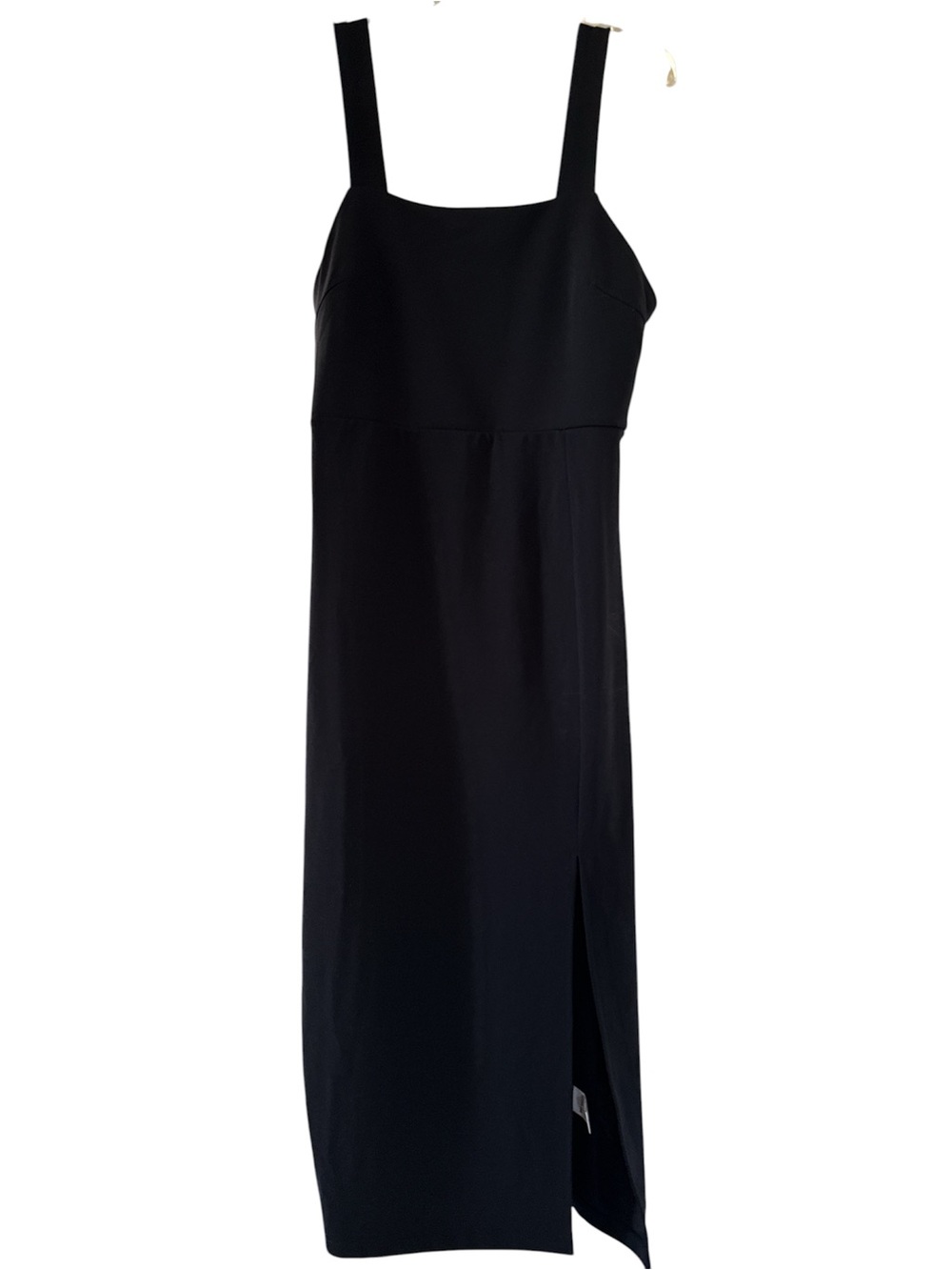Petal & Pup Black Square-Neck Midi Dress, size 16